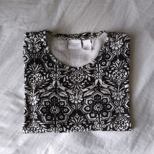 Sonoma Patterned Cropped Shirt